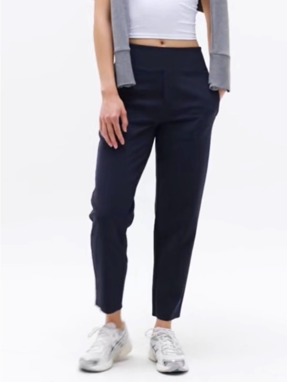 Athleta Women’s Straight Navy ENDLESS HIGH RISE PANTS 10 NWT Comfort Movement